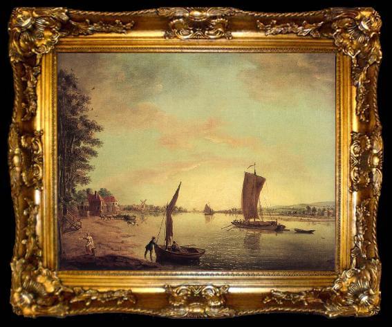 framed  Francis Swaine Scene on the Thames, ta009-2